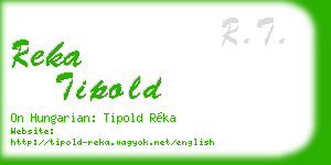 reka tipold business card